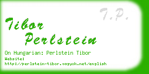 tibor perlstein business card